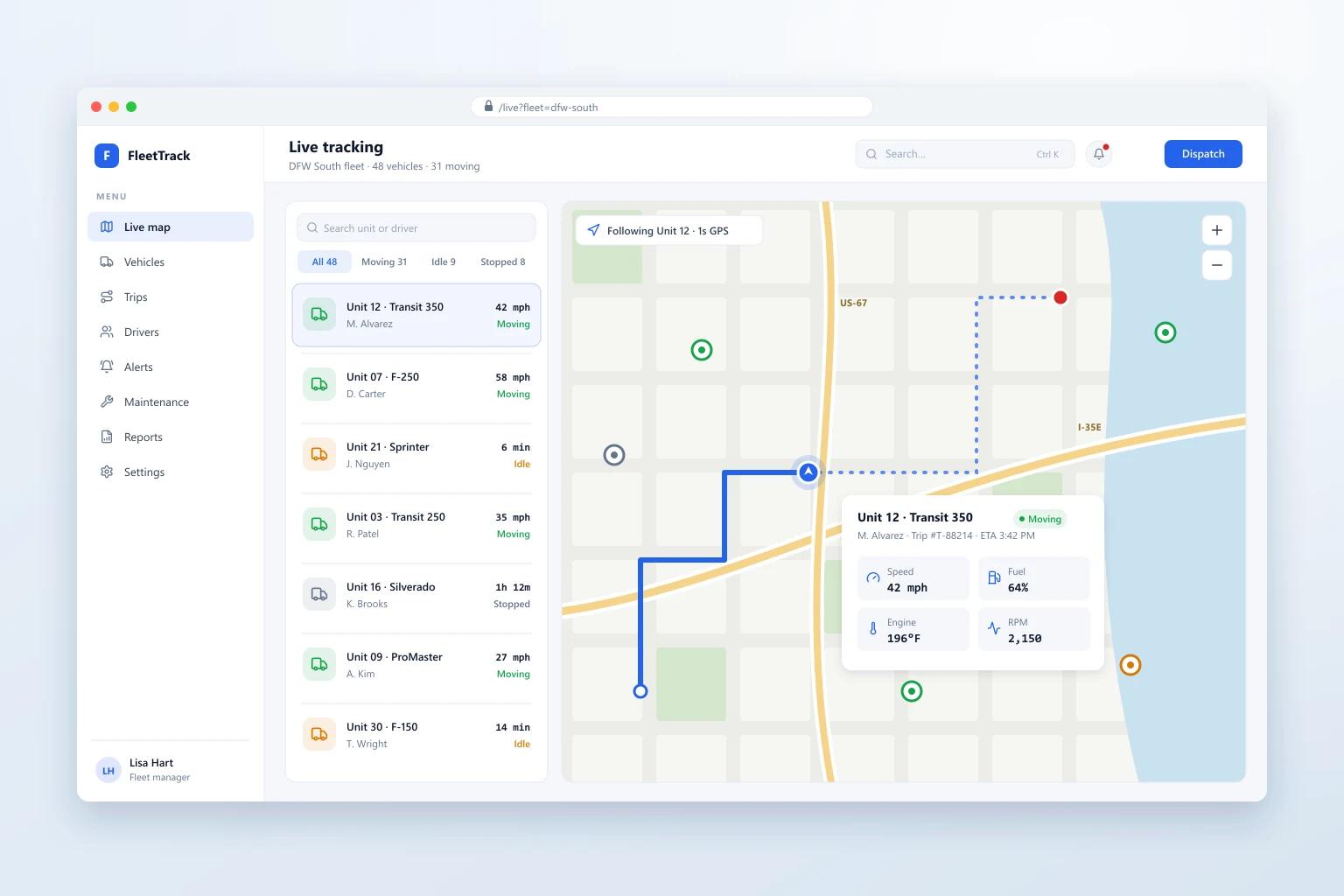 Vehicle GPS and Tracking Tool screenshot